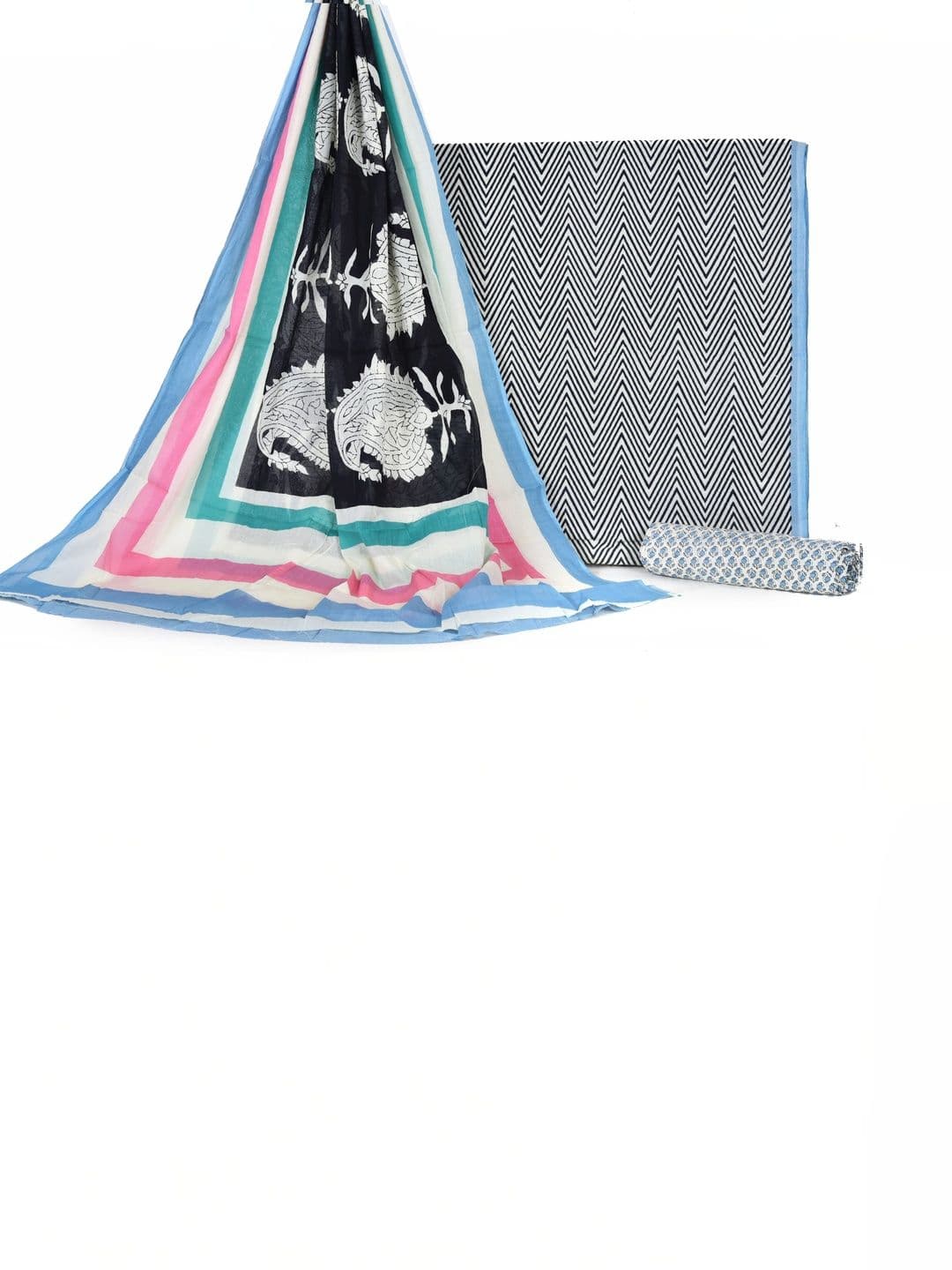 Hastkala Pure Cotton Unstitched Dress Material - view 1