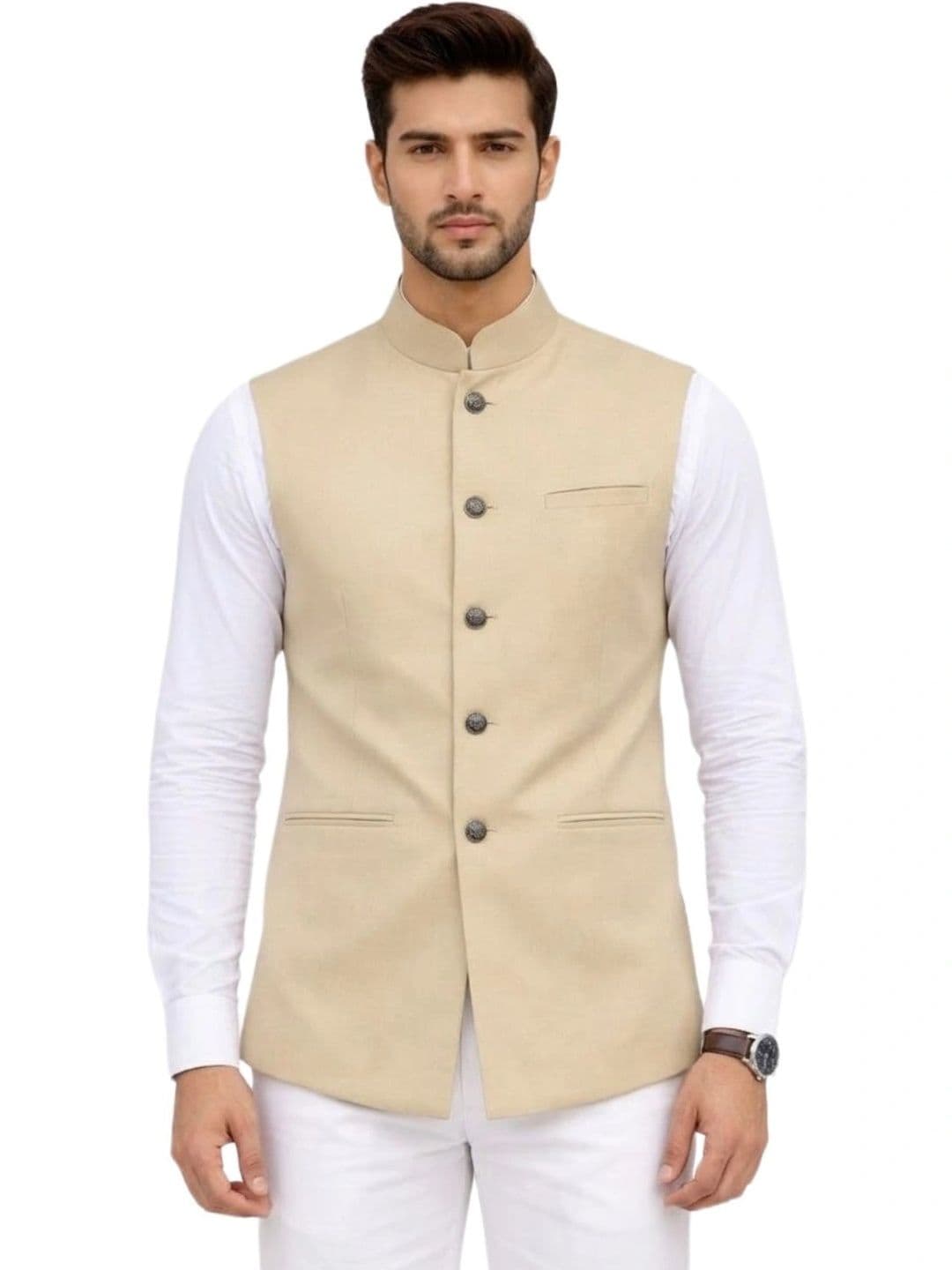 RIVER HILL Men Corduroy Nehru Jacket - view 1