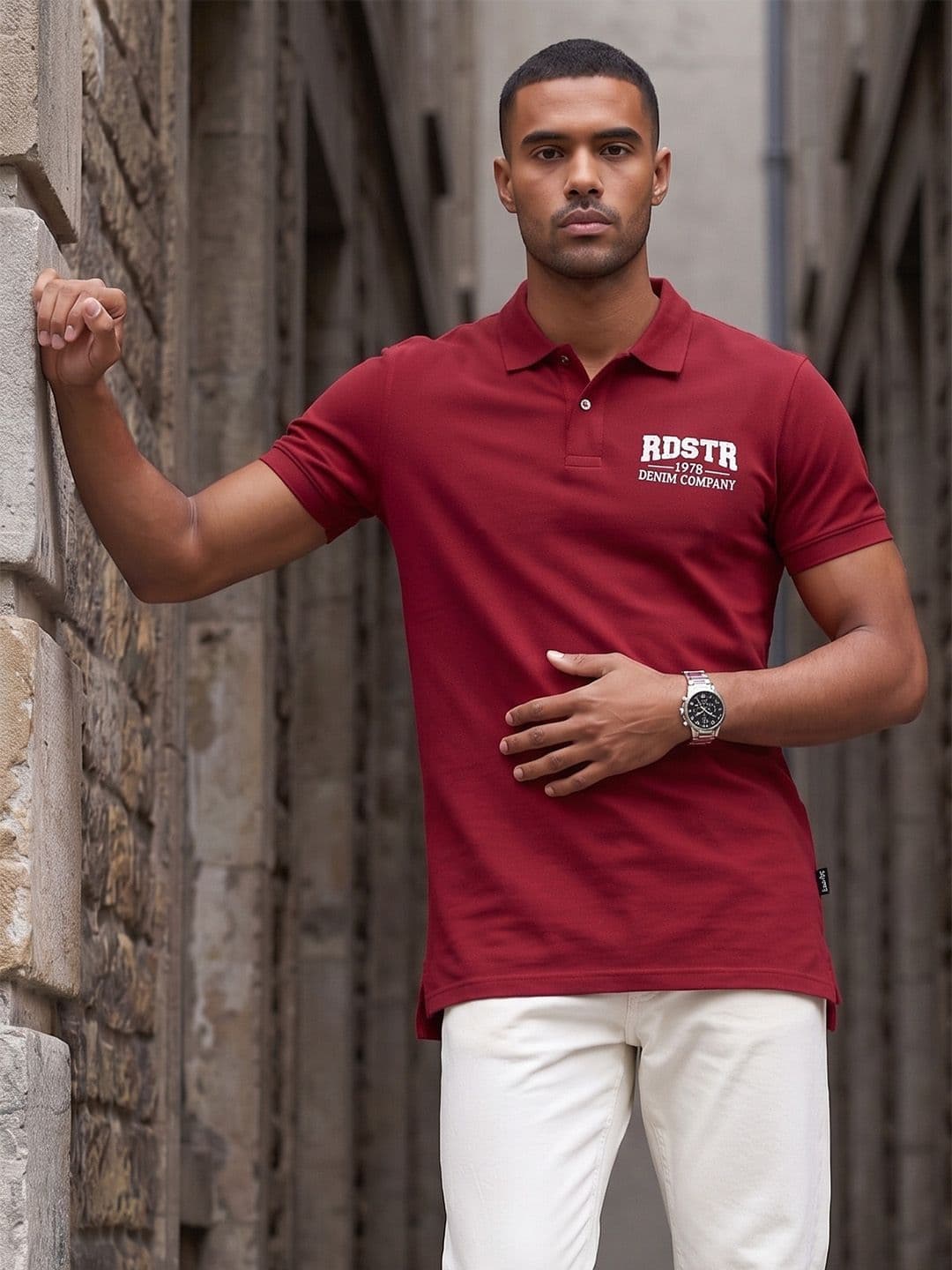 The Roadster Life Co. Brand Logo Polo Collar T-shirt - view 1