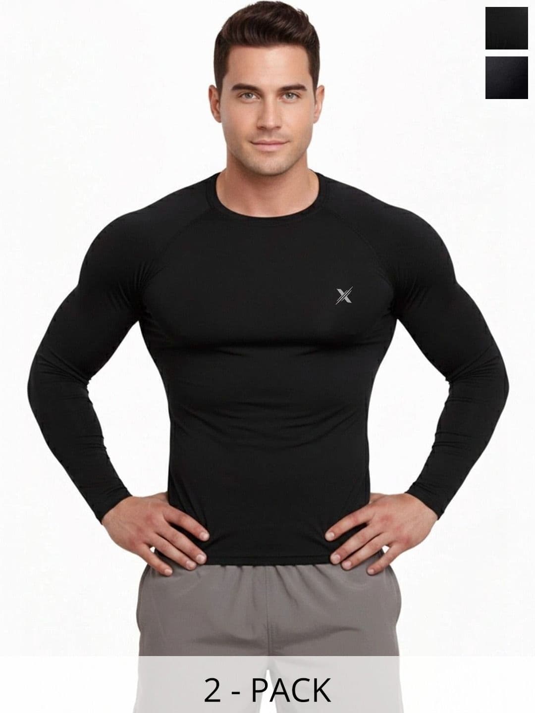 FTX Men Brand Logo Compression T-shirt - view 1
