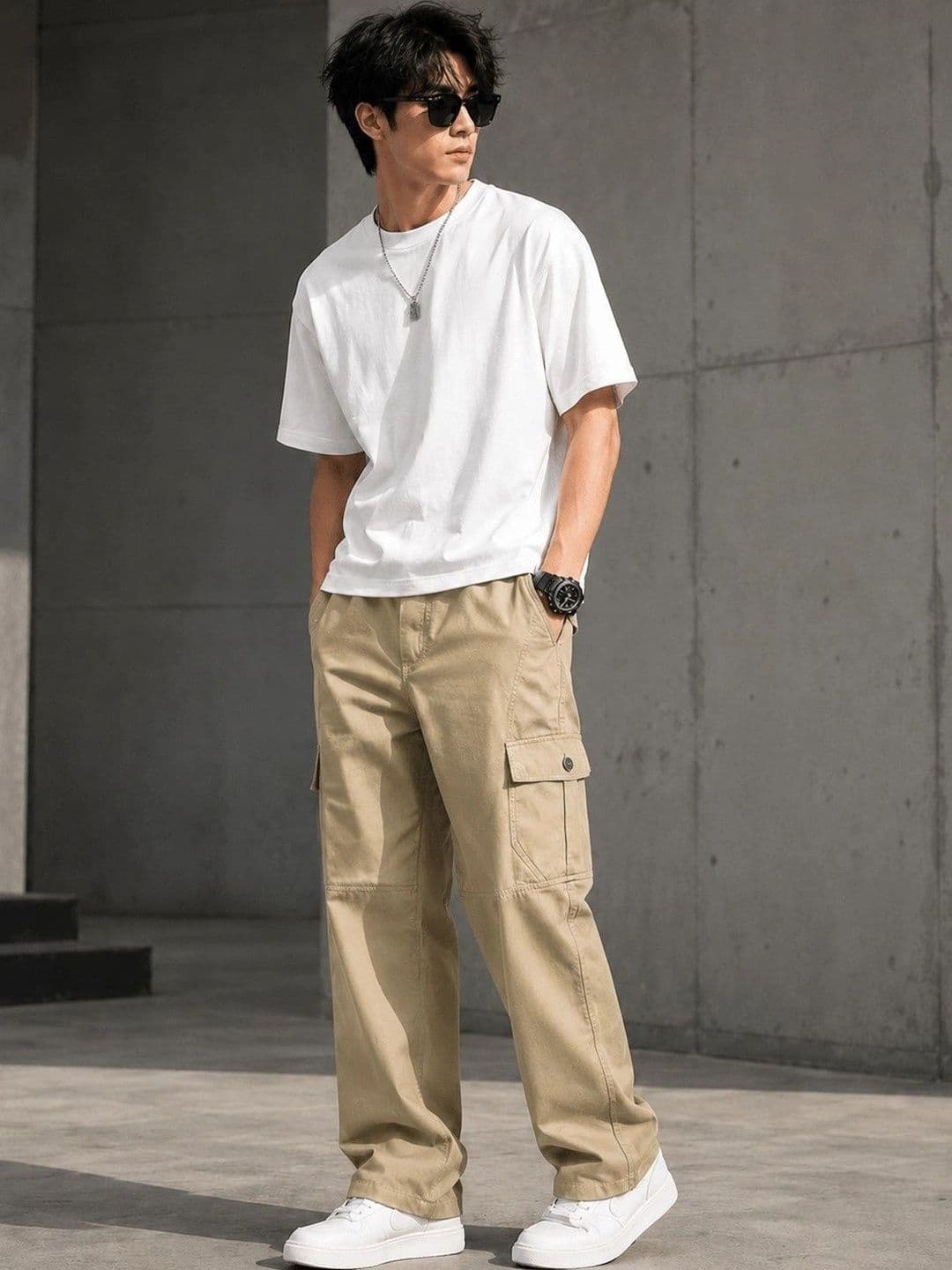 M J Fashion Men Regular Fit Rapid-Dry Cargos - view 1