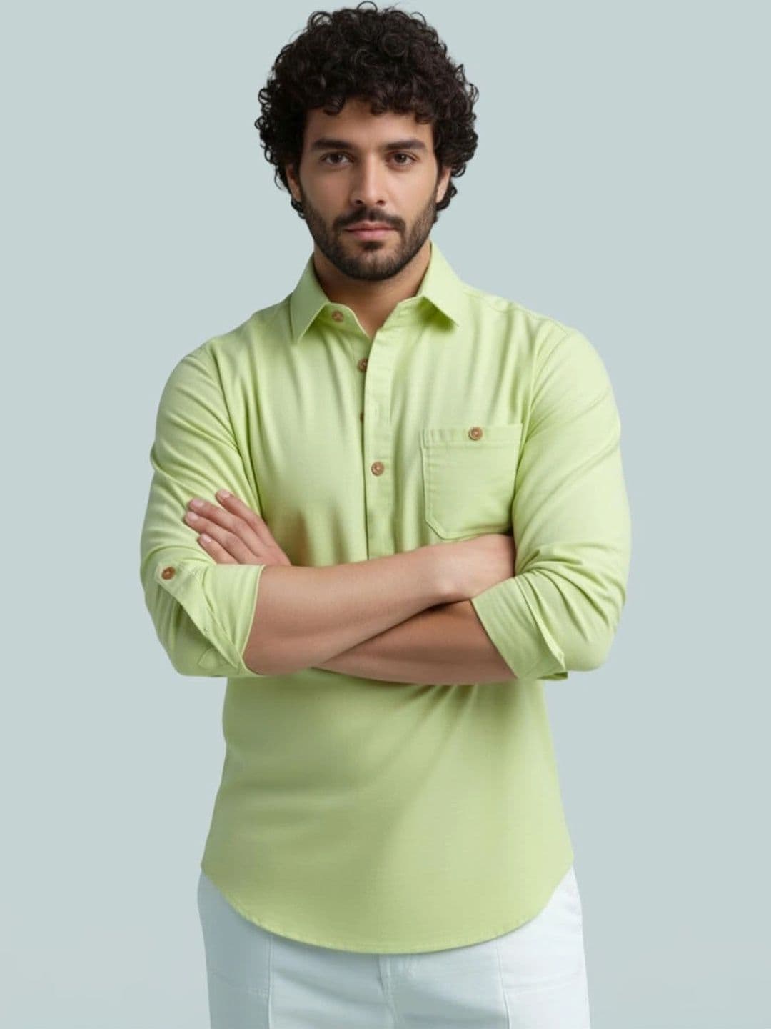 BLUE ROBED Men Kurta - view 1