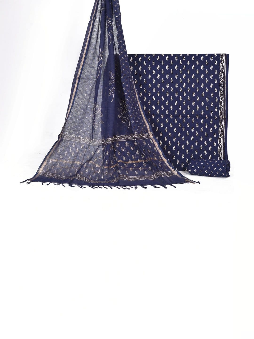 Hastkala Pure Cotton Unstitched Dress Material - view 1