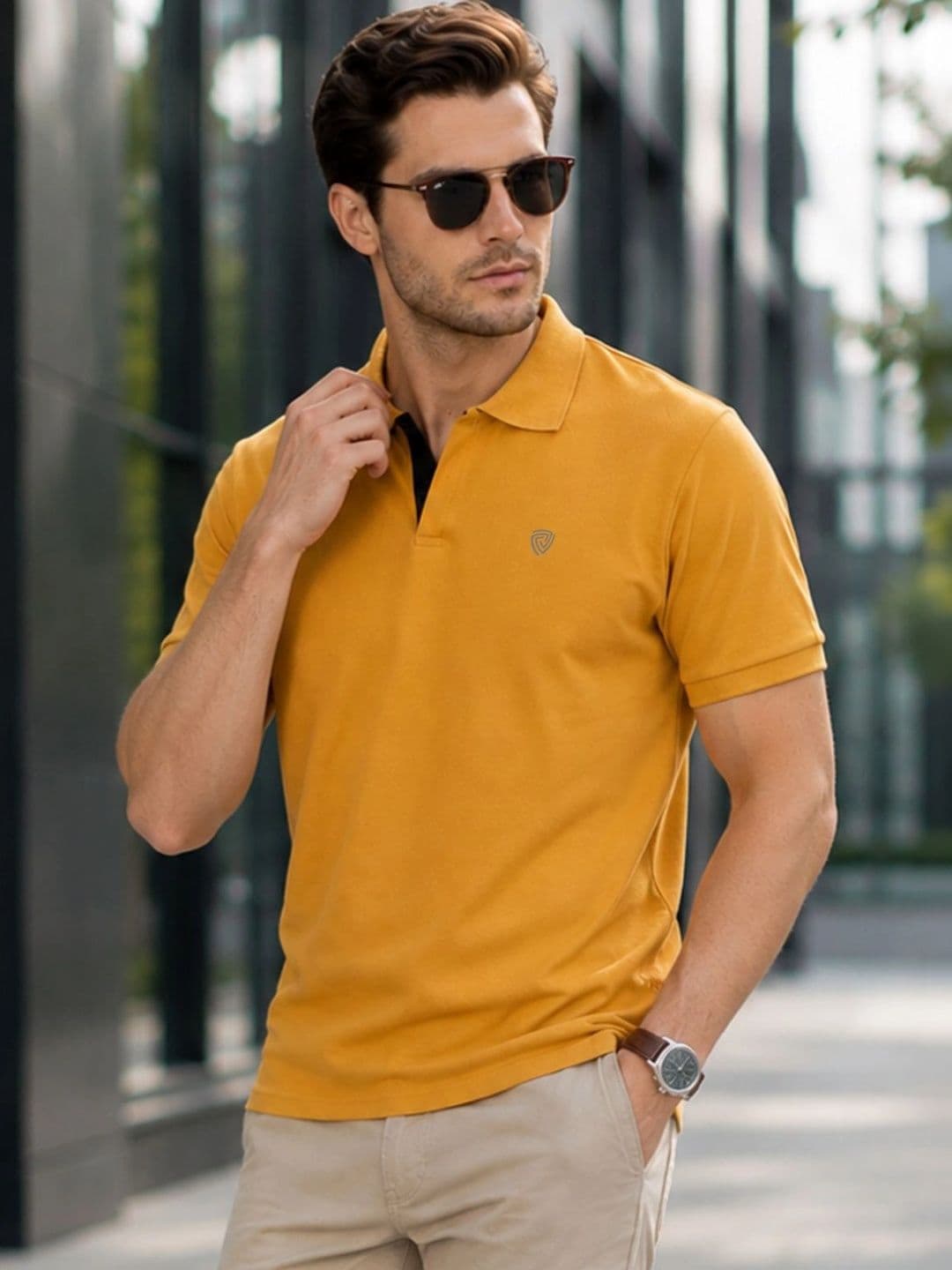 Lux Cozi Polo Collar Cotton T-Shirt - view 1
