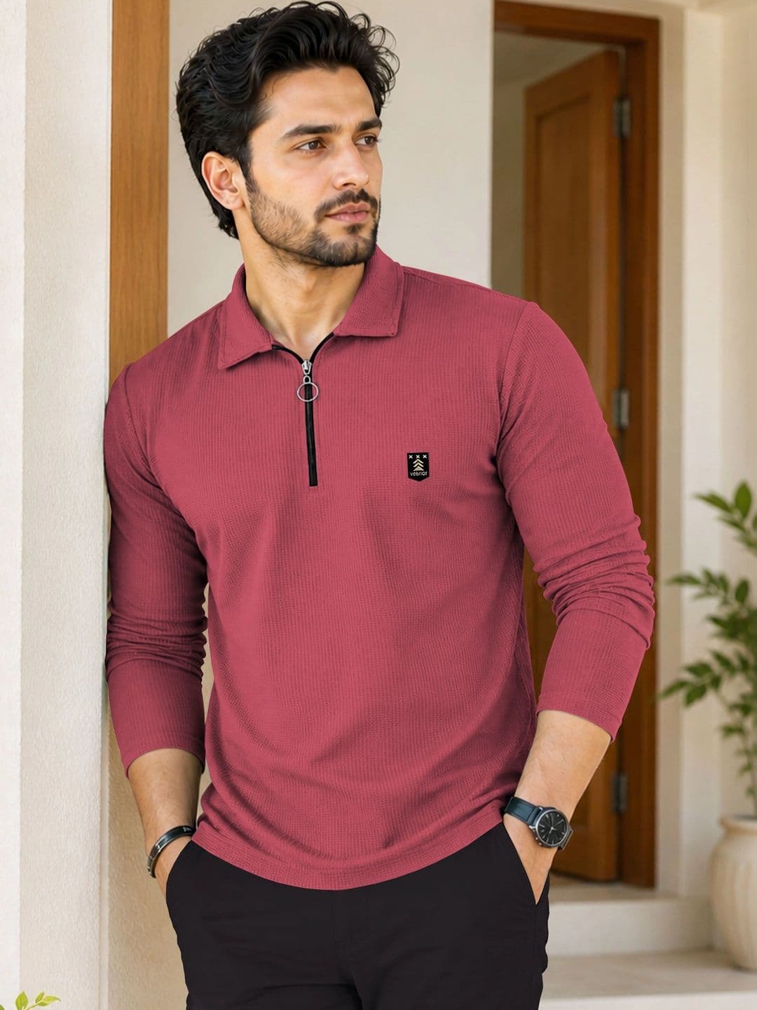 VeBNoR Men Polo Collar T-shirt - view 1