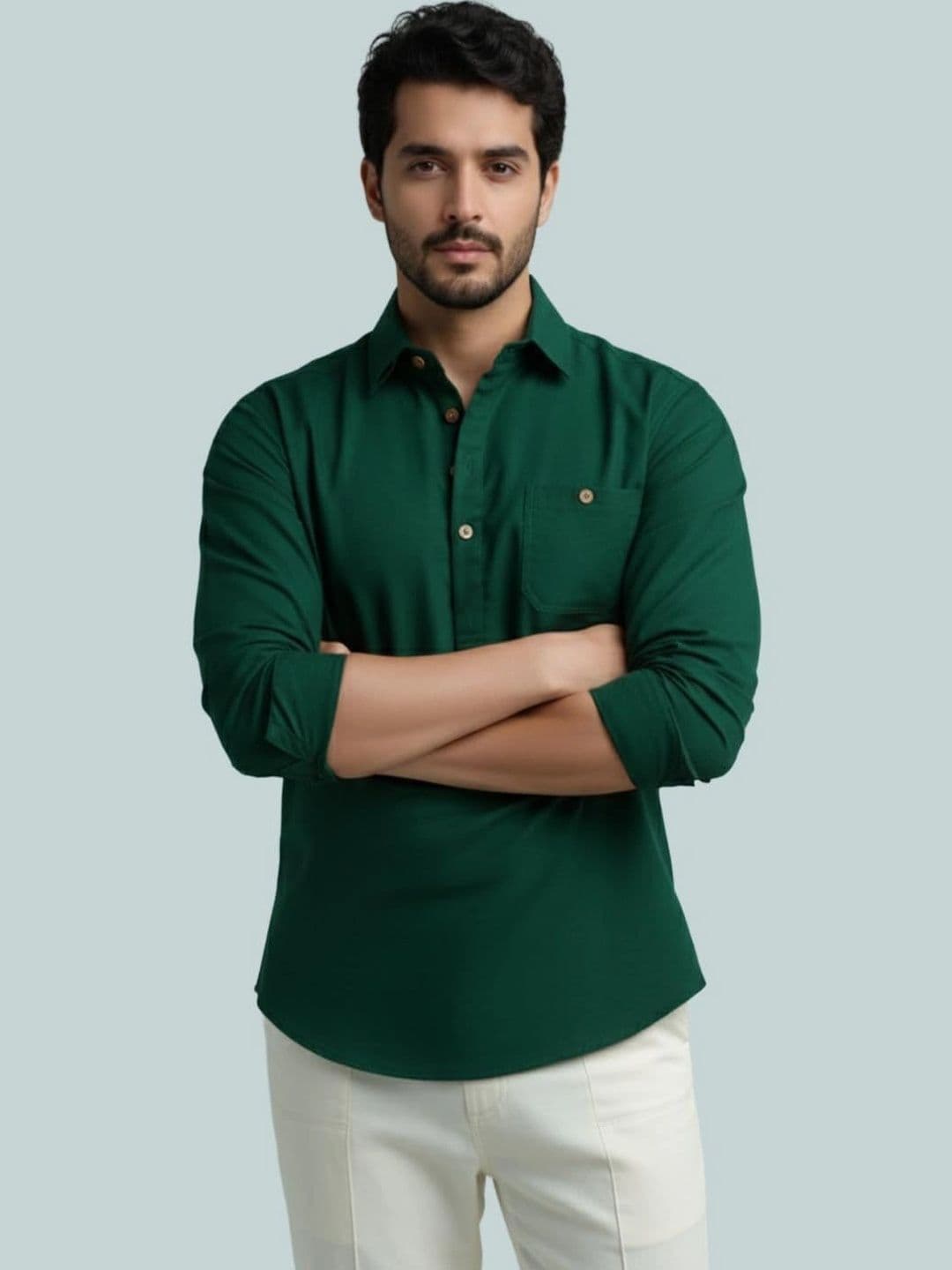 BLUE ROBED Men Kurta - view 1