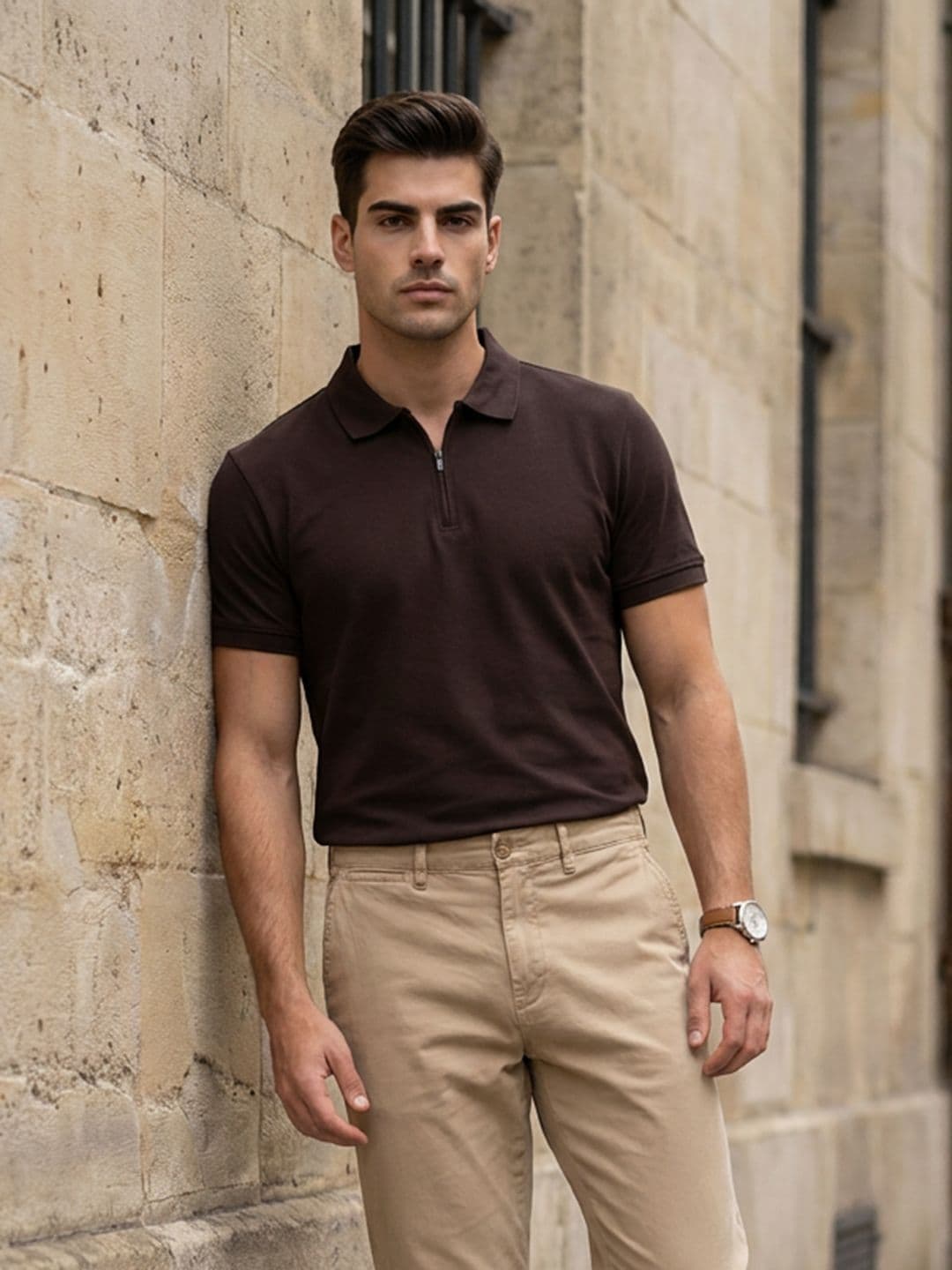 encore by INVICTUS Knitted Polo Collar T-shirt - view 1