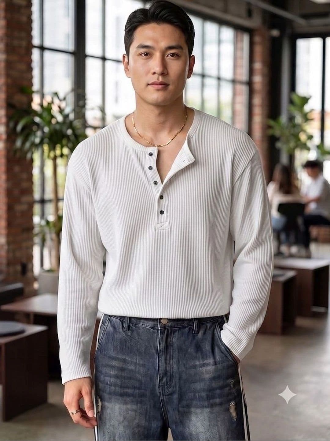 Saklana Men Henley Neck T-shirt - view 1