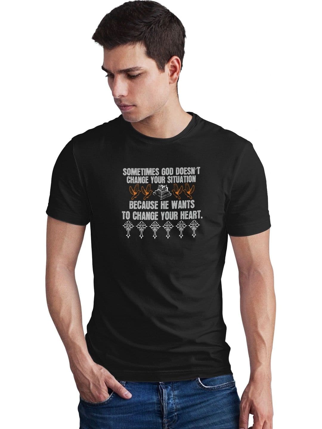 Seekbuylove Men Typography Printed Bio Finish T-shirt - view 1