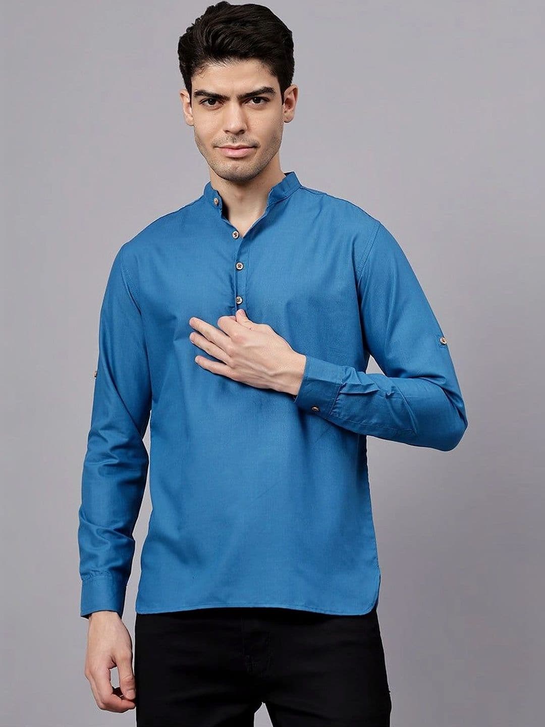 BLUE ROBED Men Kurta - view 1