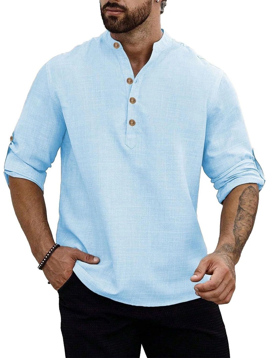 BLUE ROBED Men Kurta - view 1