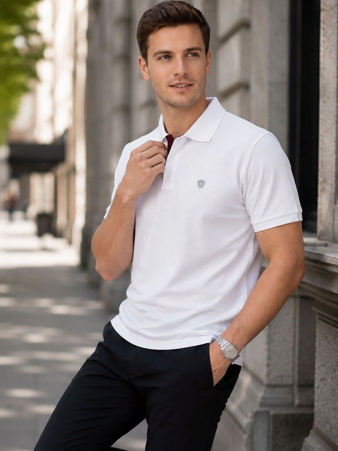 Lux Cozi Polo Collar Pure Cotton T-shirt - view 1