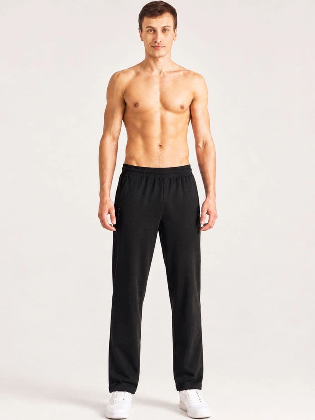 Pepe Jeans Men Black Solid Regular Fit Athleisure Cotton Lounge Pants - view 1