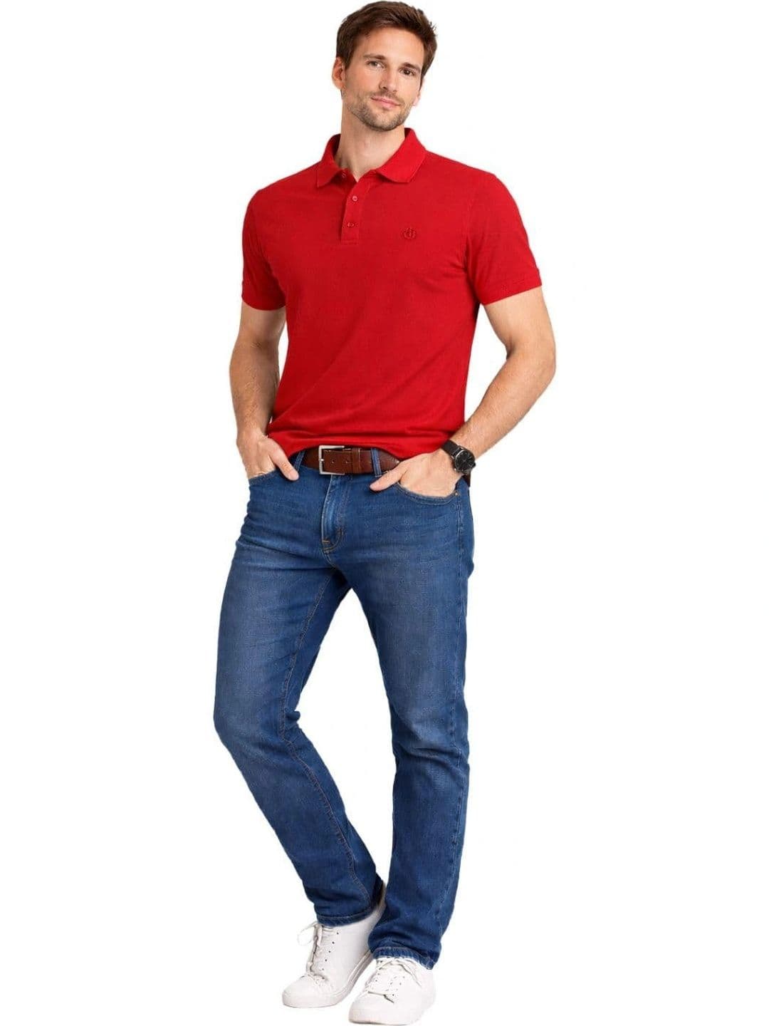 RIVER HILL Men Polo Collar T-shirt - view 1