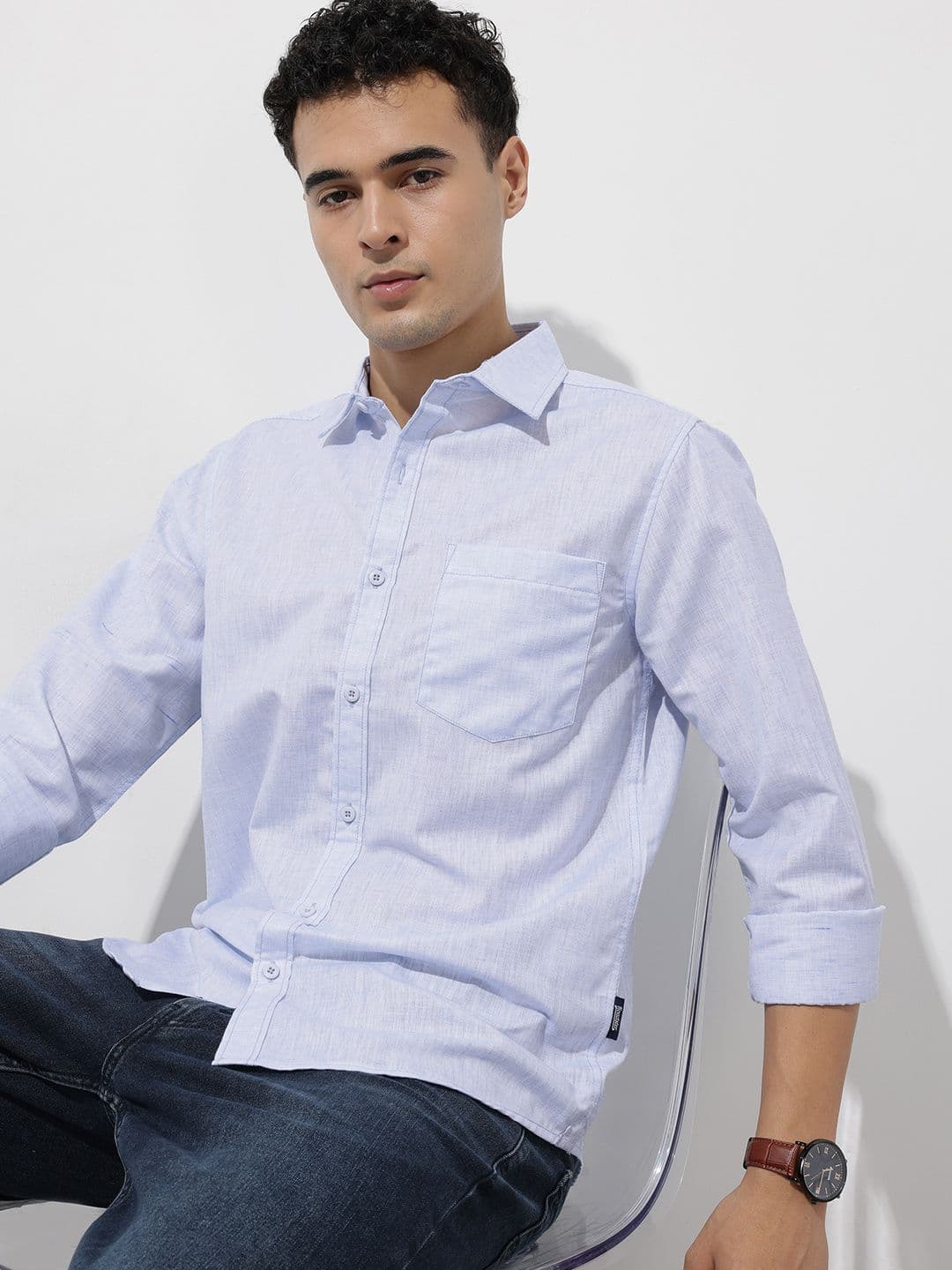 The Roadster Life Co. Cotton Linen Casual Shirt - view 1