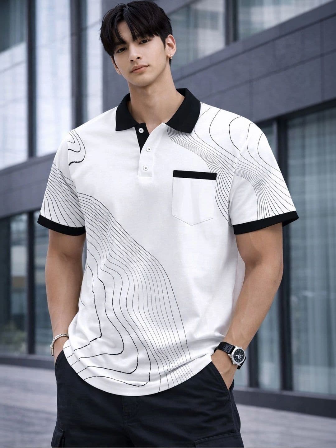Moda Rapido Men Polo Collar T-shirt - view 1