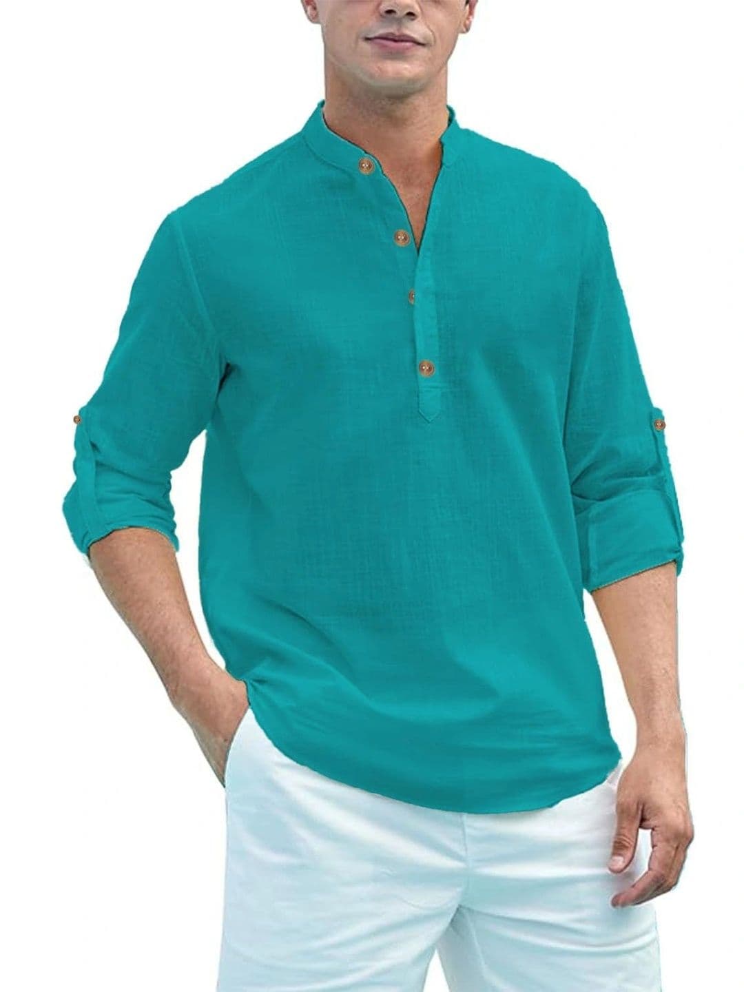 BLUE ROBED Men Kurta - view 1