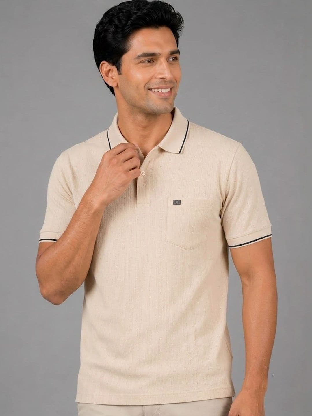 Monk Mode Men Polo Collar Pockets T-shirt - view 1