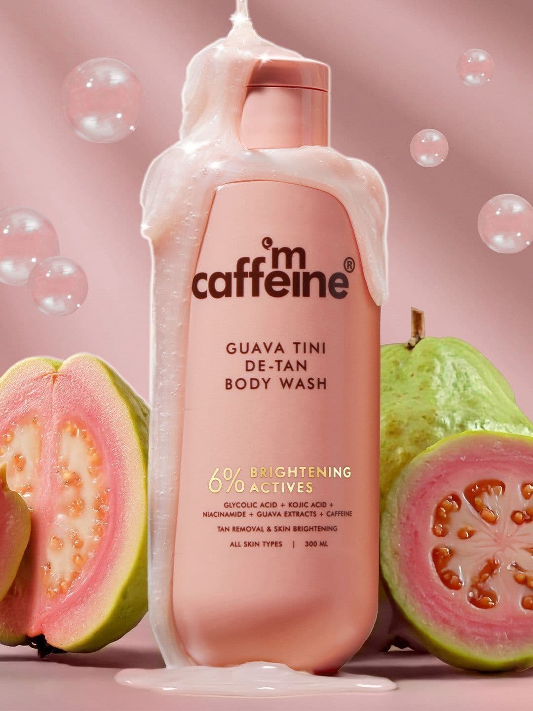 MCaffeine Detan Body Wash with 1% Glycolic 5% Niacinamide-Kojic Acid for Dark Spots -300ml - view 1