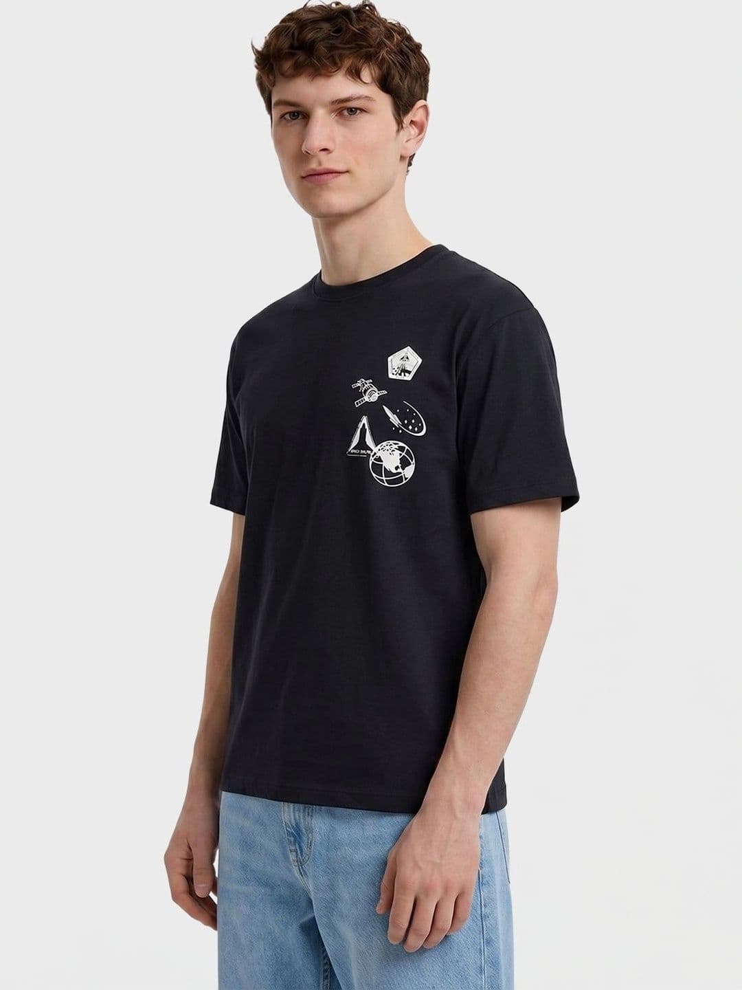 The Indian Garage Co Men Back Printed Boxy Oversized Round Neck T-shirt - view 1