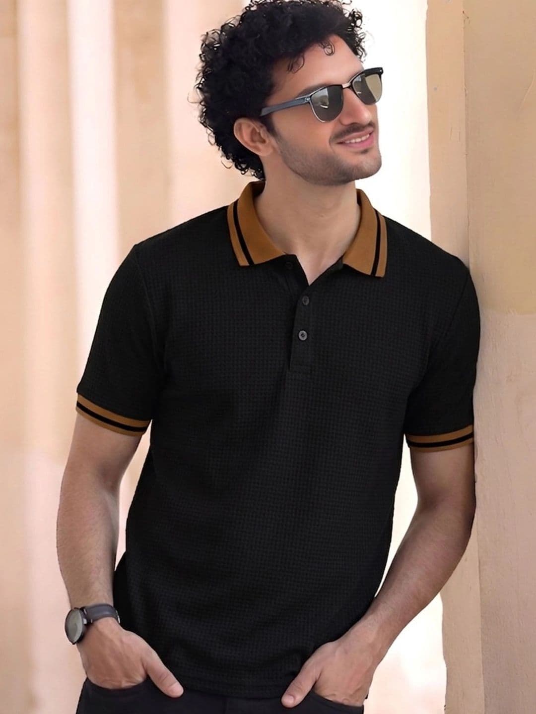 THE BEETEL HOUSE Men Polo Collar T-shirt - view 1