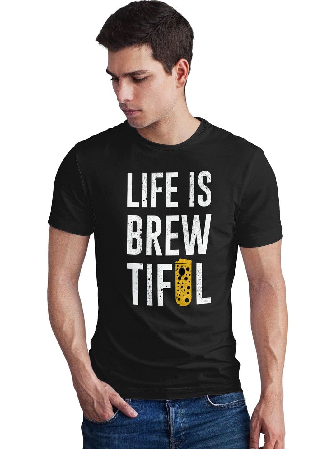 Seekbuylove Men Typography Printed Bio Finish T-shirt - view 1