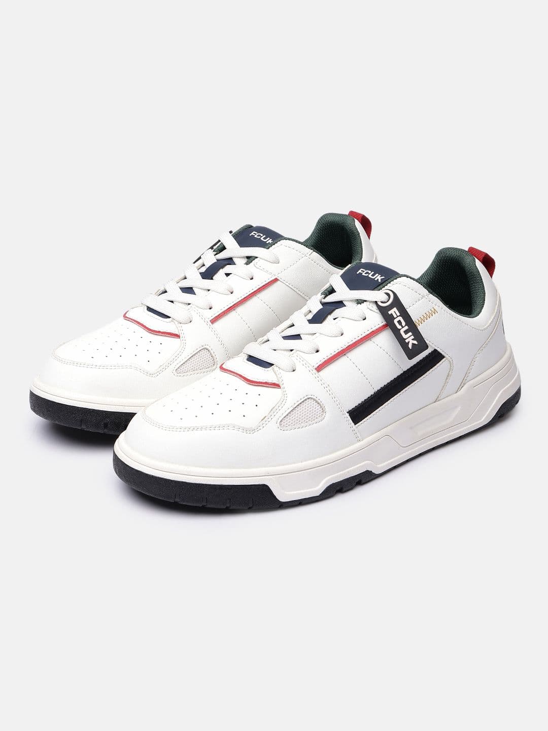 FCUK Men Brand Logo Printed Perforated Sneakers - view 1