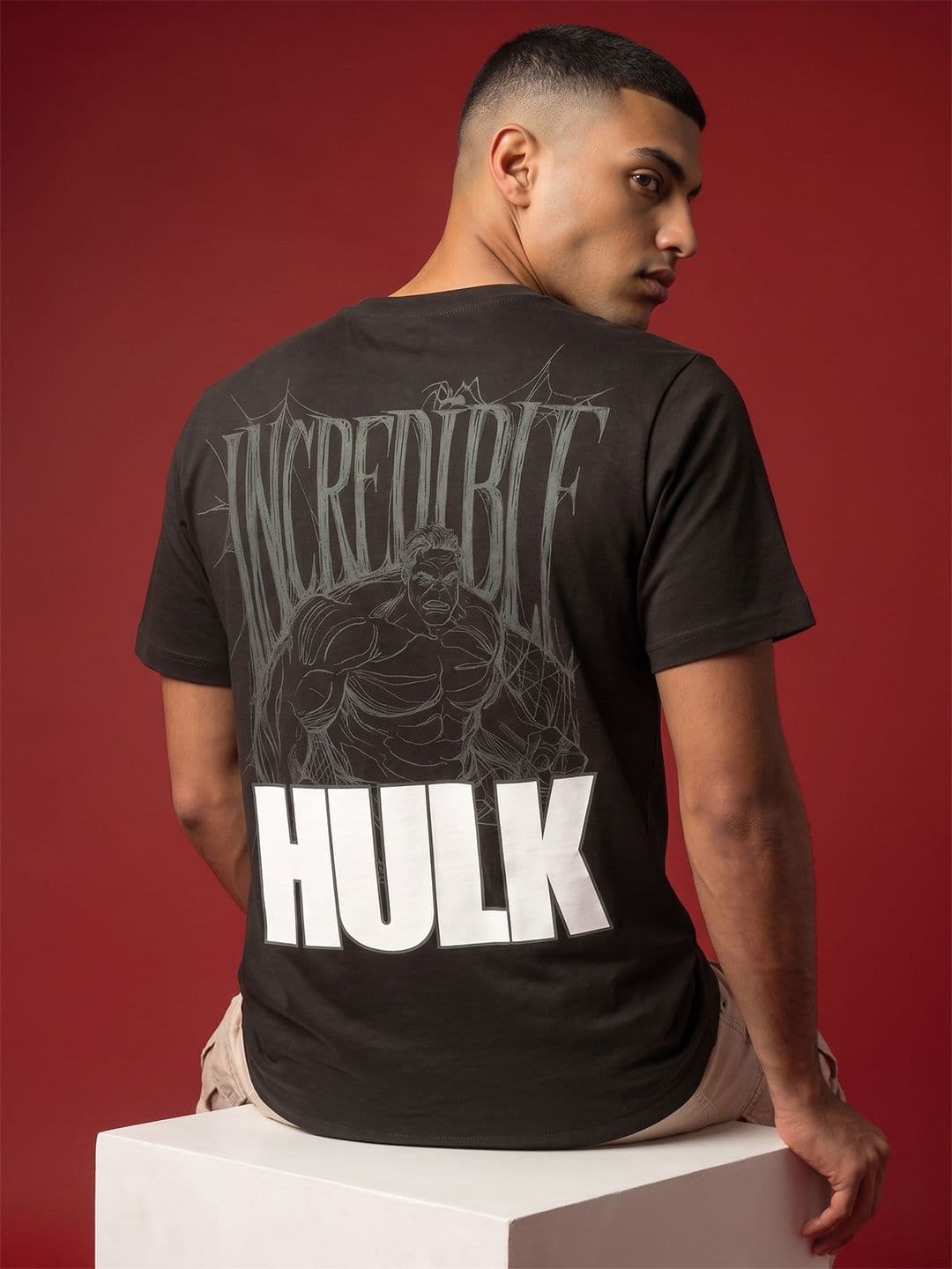 MARVEL STREET Spider-Man Brand New Day Hulk Graphic Printed Pure Cotton T-shirt - view 1