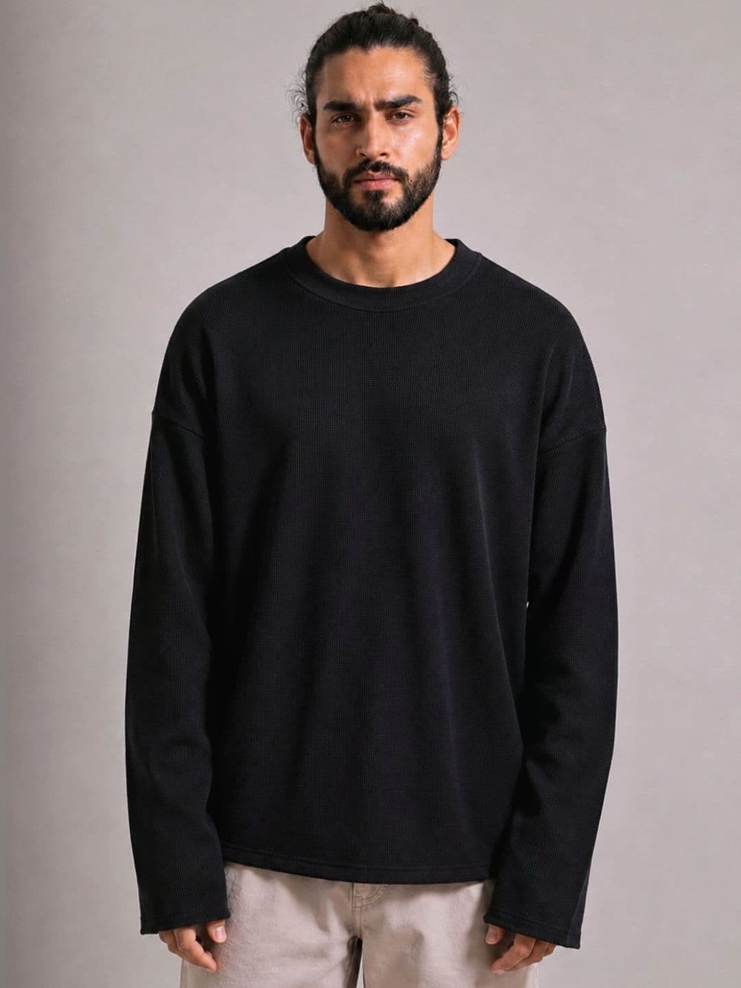UNIQSOME Men Drop-Shoulder Sleeves T-shirt - view 1