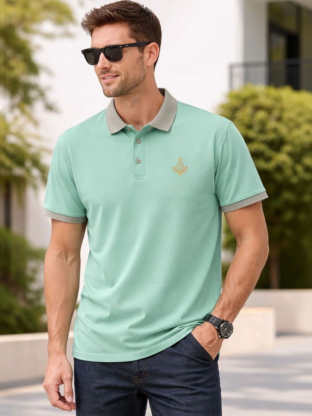HERE&NOW Men Polo Collar T-shirt - view 1