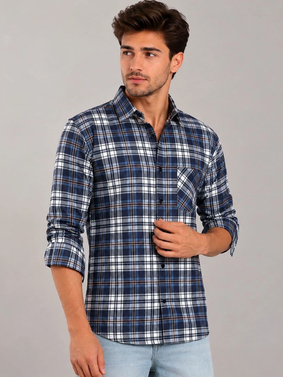MaverIQ Men Comfort Tartan Checks Checked Casual Shirt - view 1