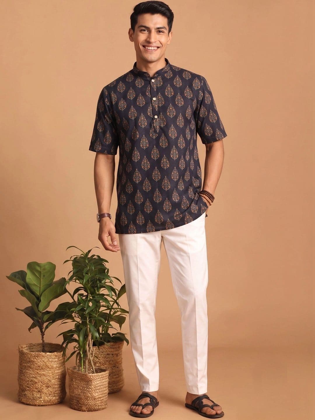 Angasudha Men Ethnic Motifs Printed Kurta - view 1