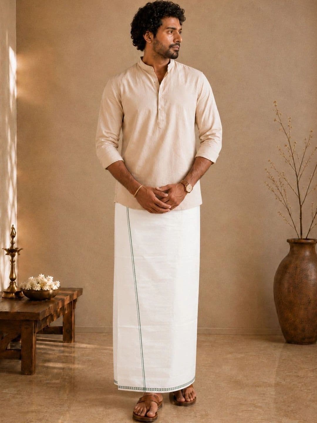 Sac Shree Aparajeet Creations Men Cotton Dhoti Dhotis - view 1