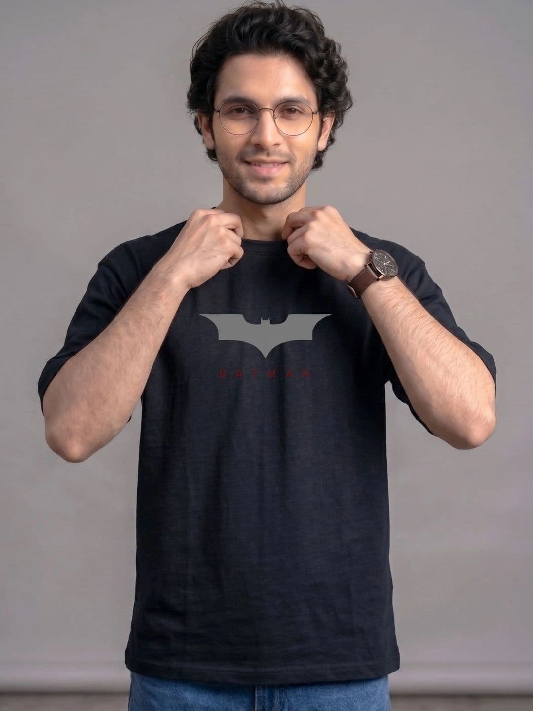 THE BROKEN STREET Men Brand Logo Batman Printed Boxy T-shirt - view 1