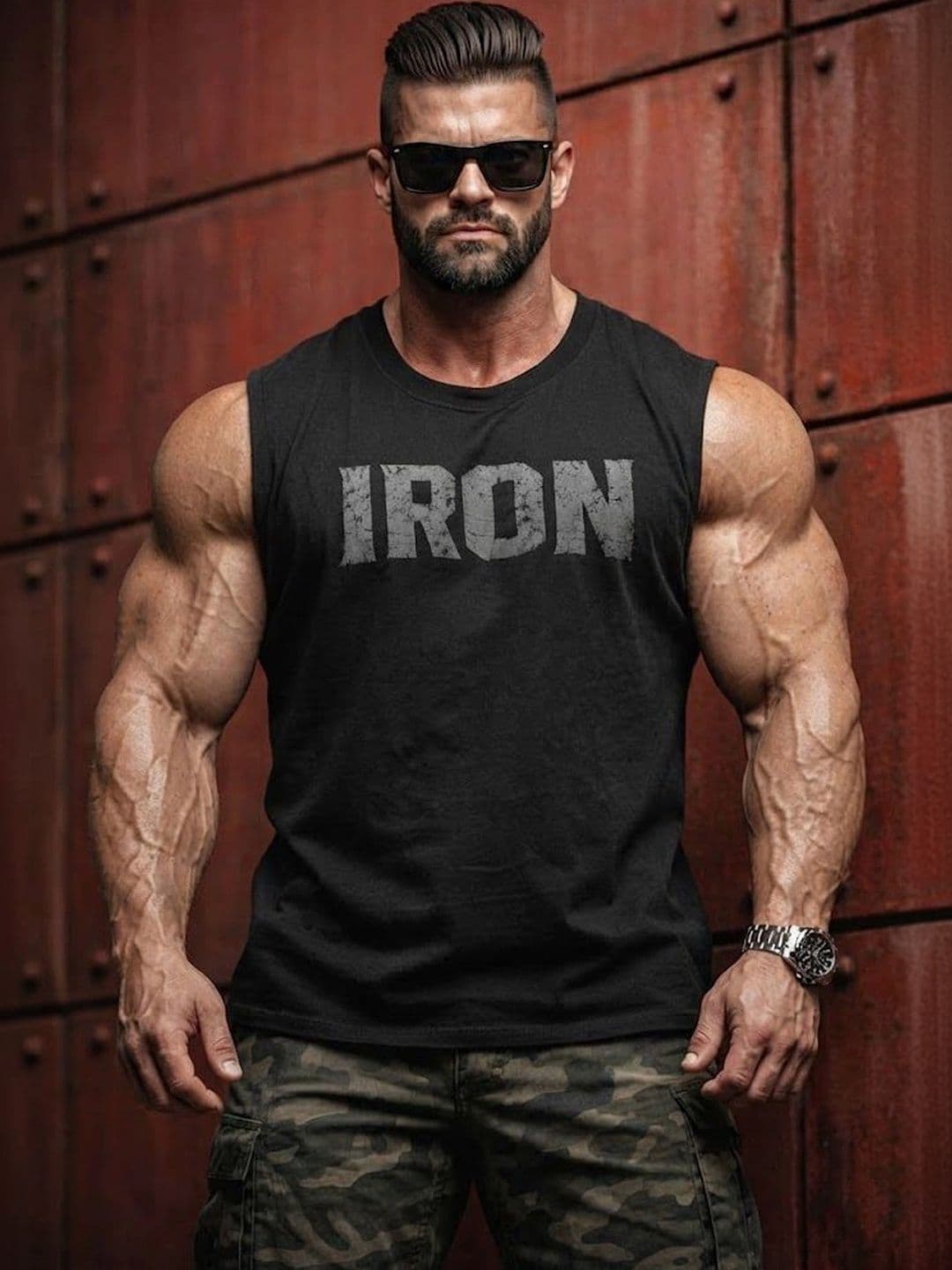 LOTHRIC Printed Gym Vest - view 1