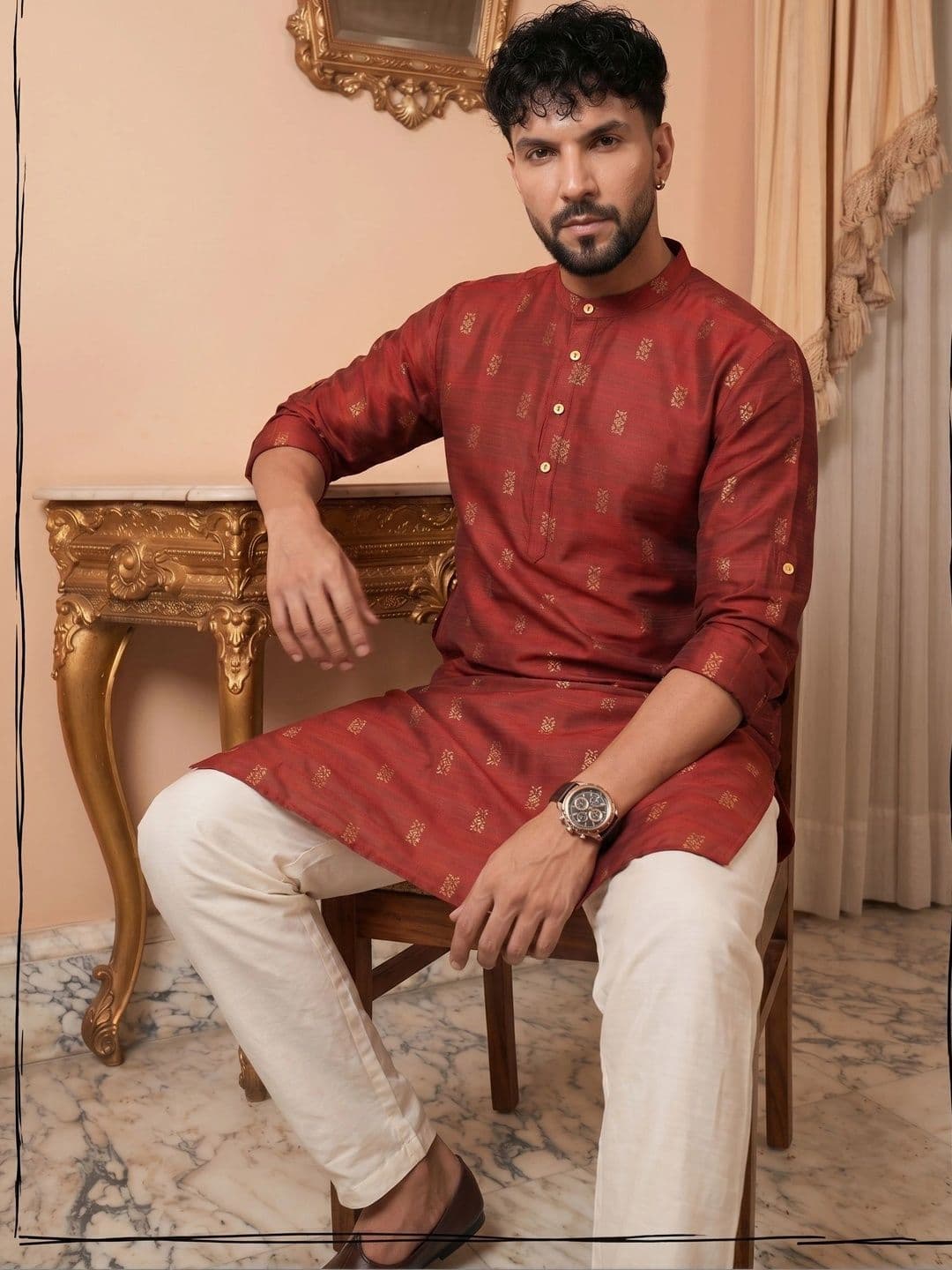 Anouk Men Ethnic Motifs Kurta - view 1