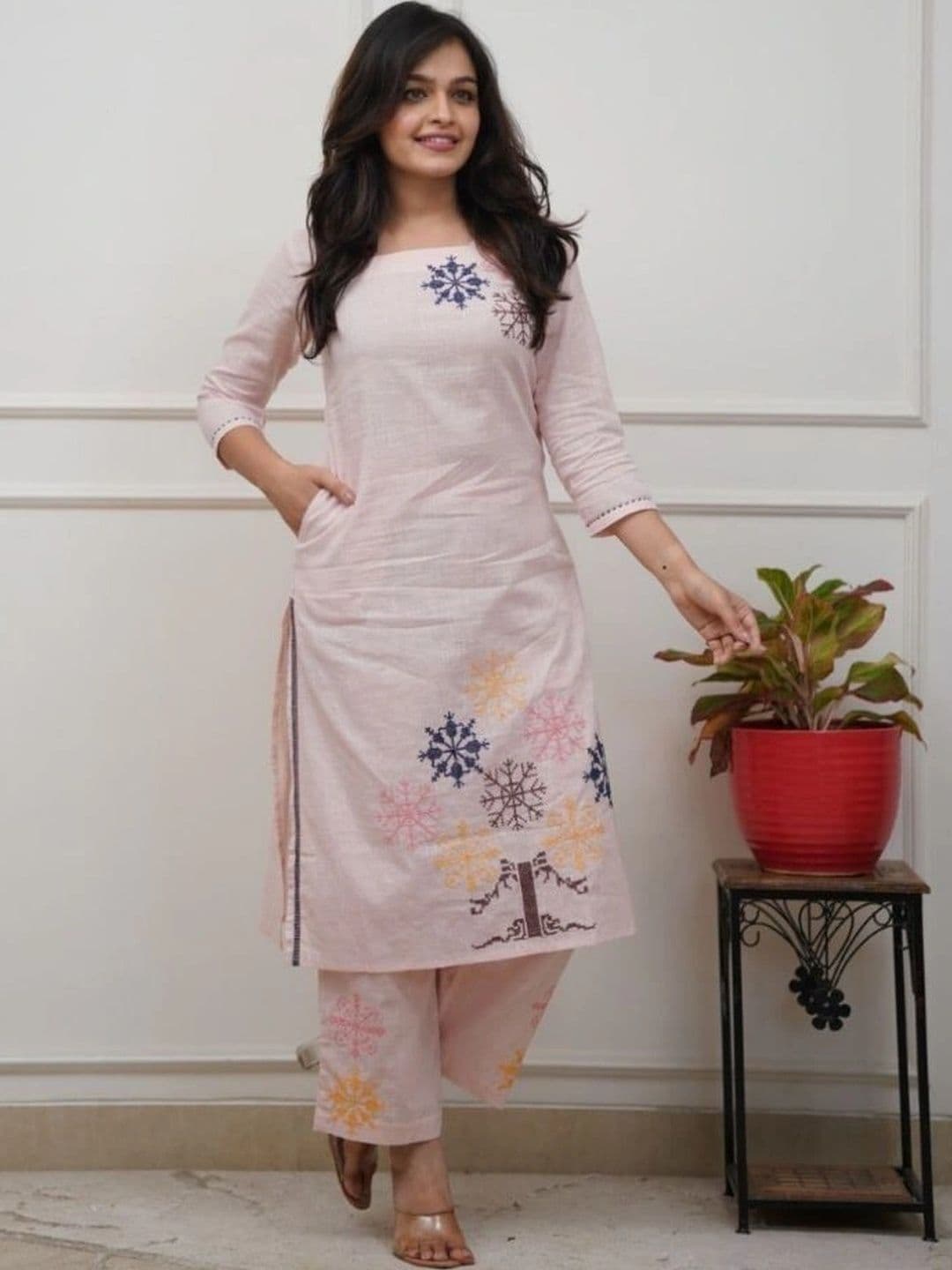 Moda Rapido Embroidered Tunic with Trousers - view 1