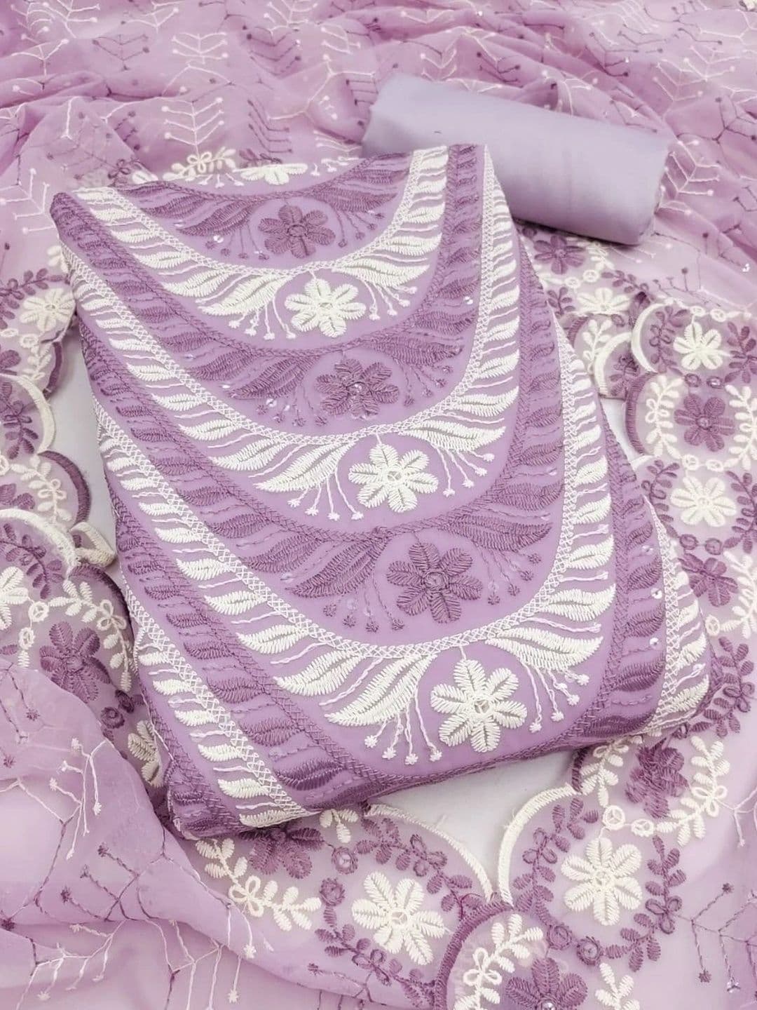 Rangrath Embroidered Unstitched Dress Material - view 1