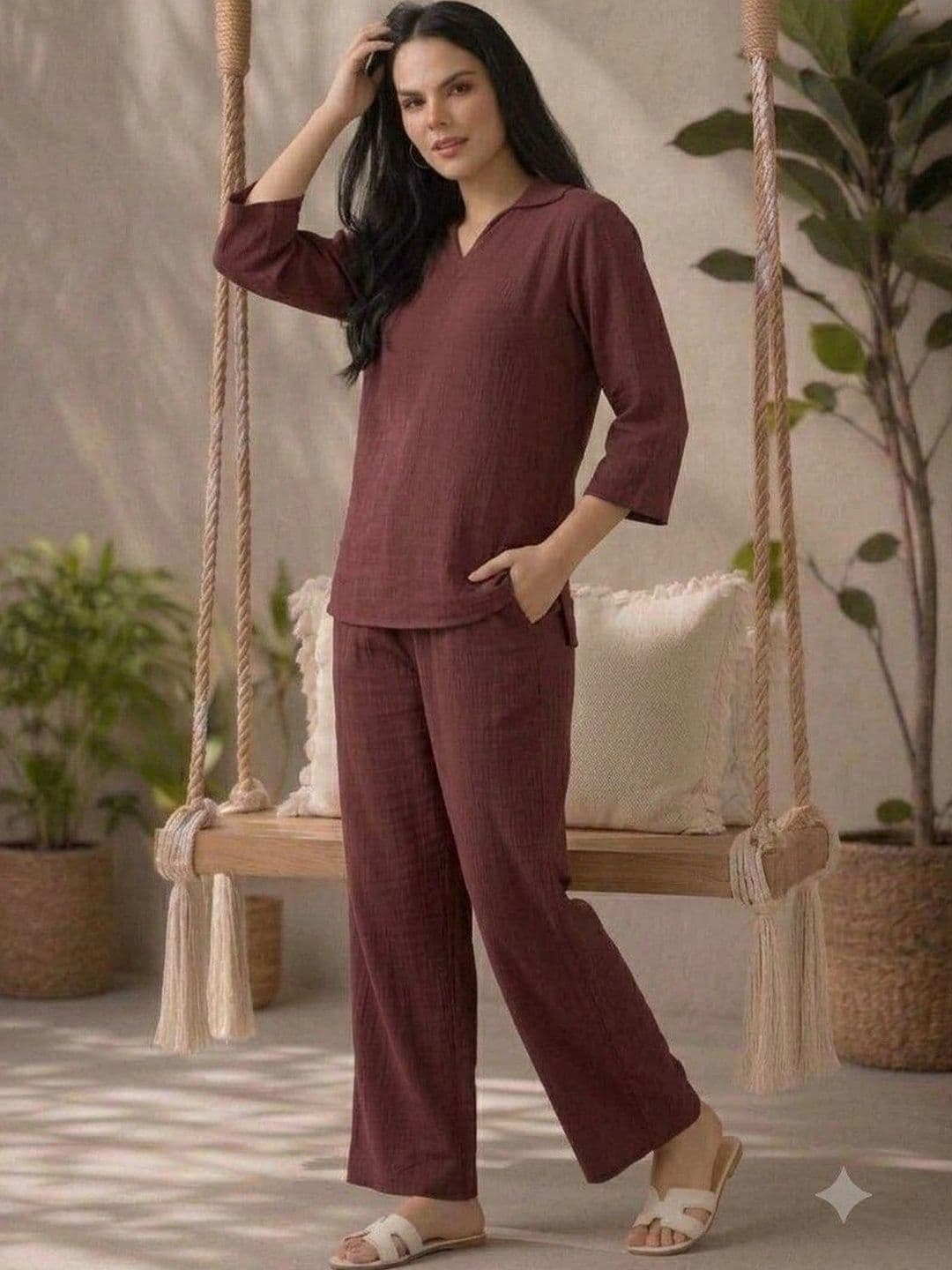Megh studio Solid Top with Trousers - view 1