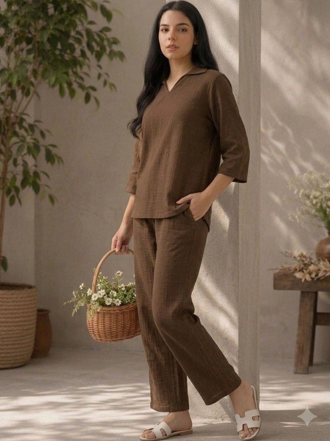 Megh studio Self Design Top with Trousers - view 1