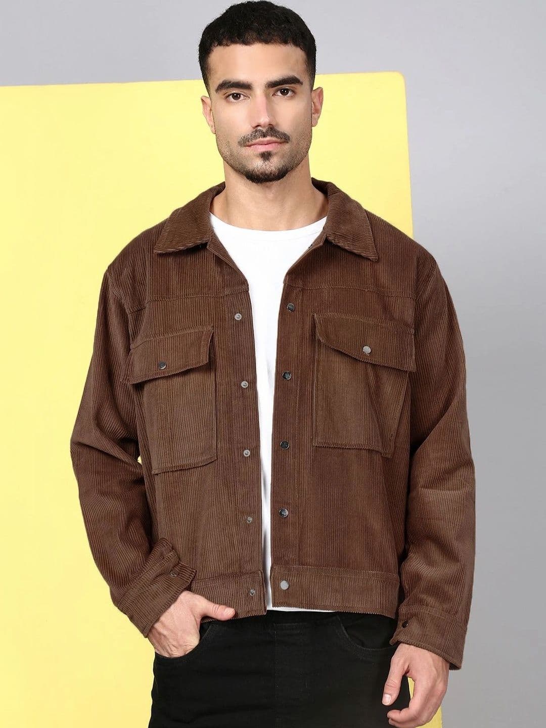 Kaali Peeli Men Corduroy Trucker Jacket - view 1