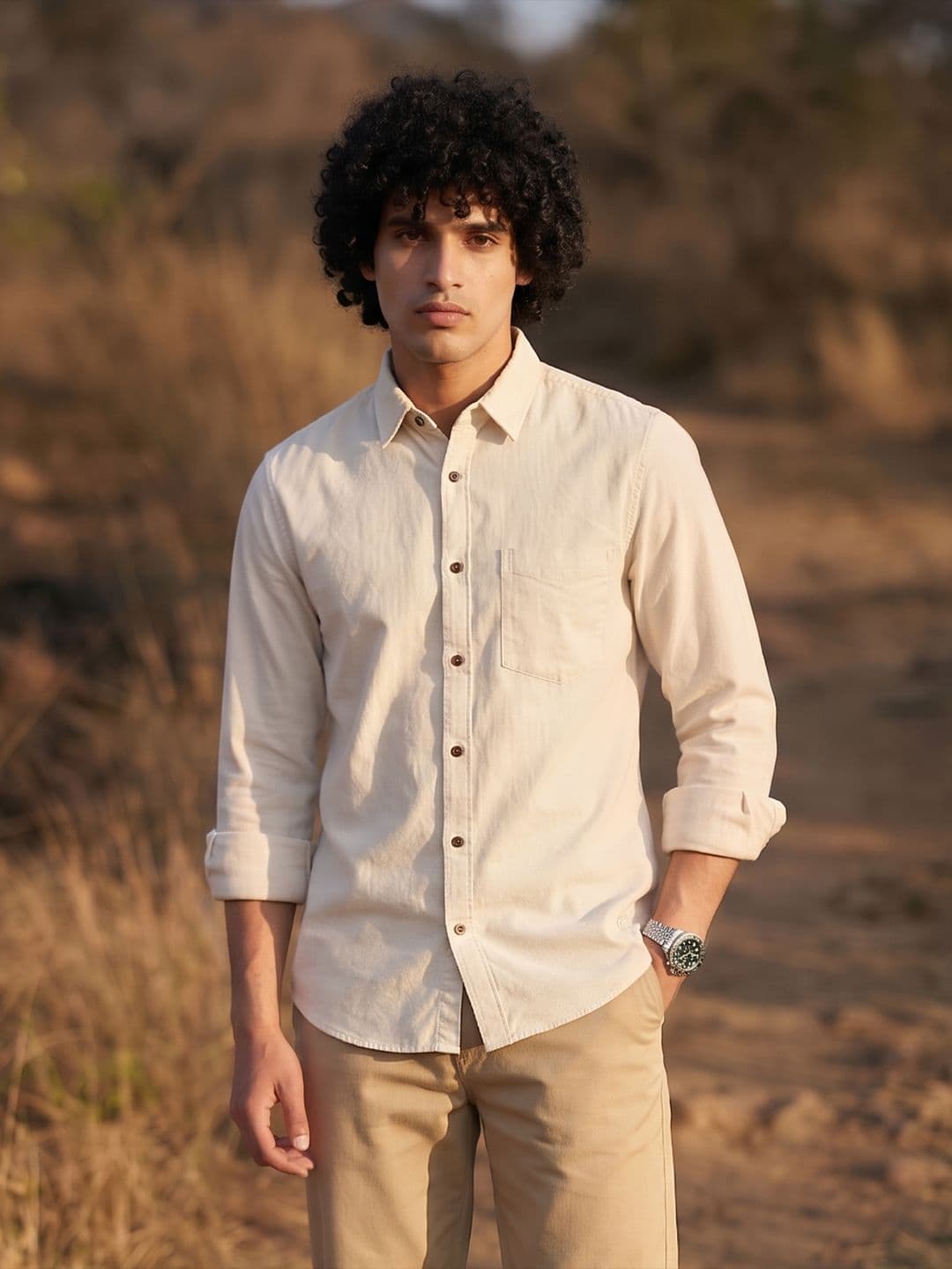 The Roadster Life Co. Spread Collar Pure Cotton Casual Shirt - view 1