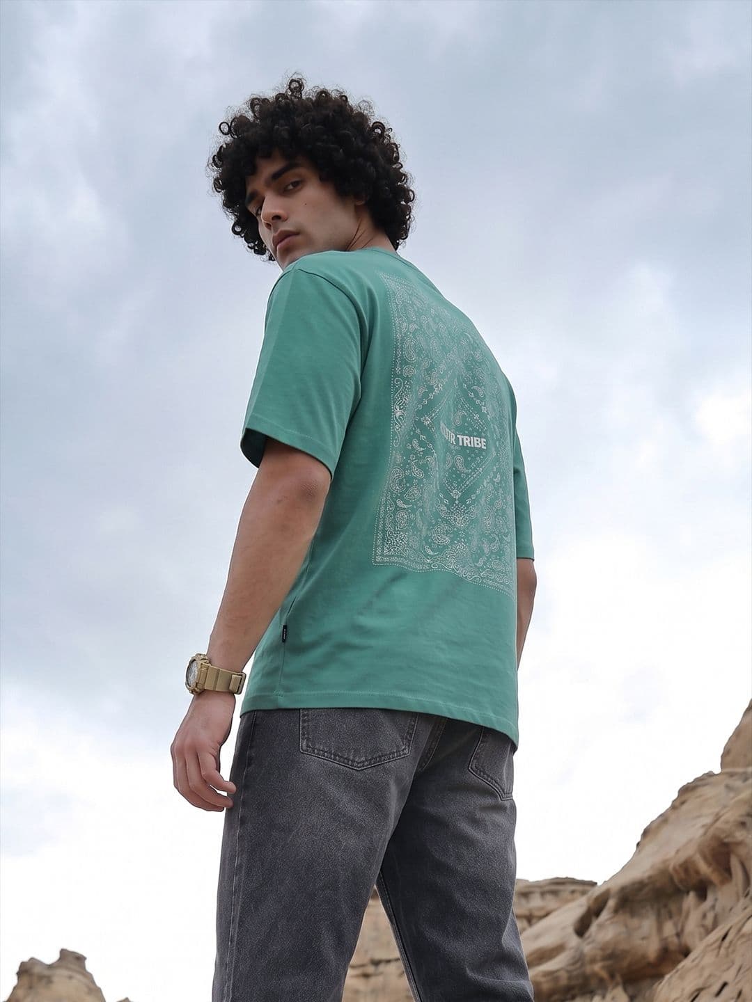 The Roadster Life Co. Relaxed Fit Paisley Printed T-Shirt - view 1