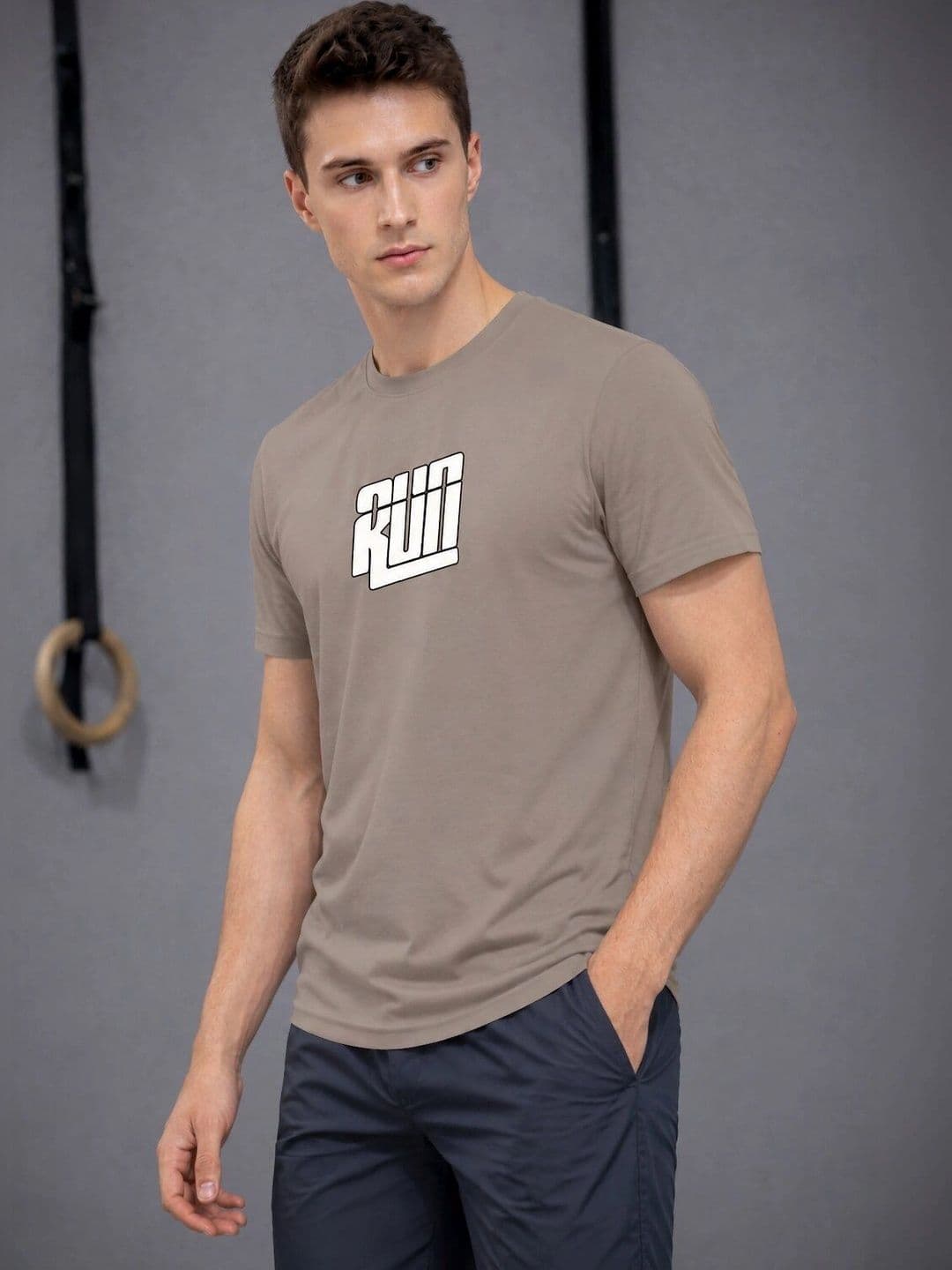 ENRIZZ X FITNESS EXCHANGE Men Typography Printed Dri-FIT T-shirt - view 1