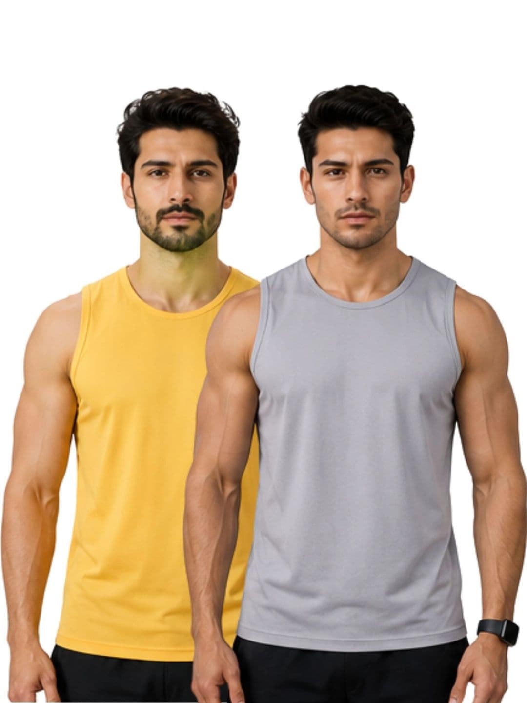 IndiCrafts Pack of 2 Gym Vest - view 1