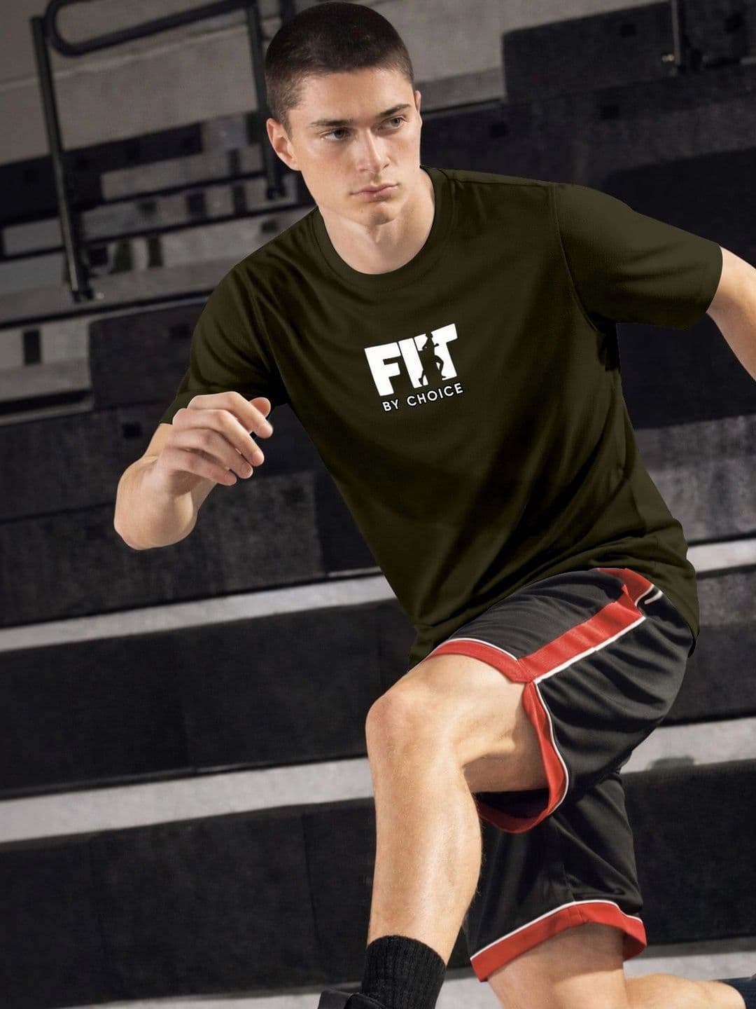 ENRIZZ X FITNESS EXCHANGE Men Typography Printed Dri-FIT T-shirt - view 1