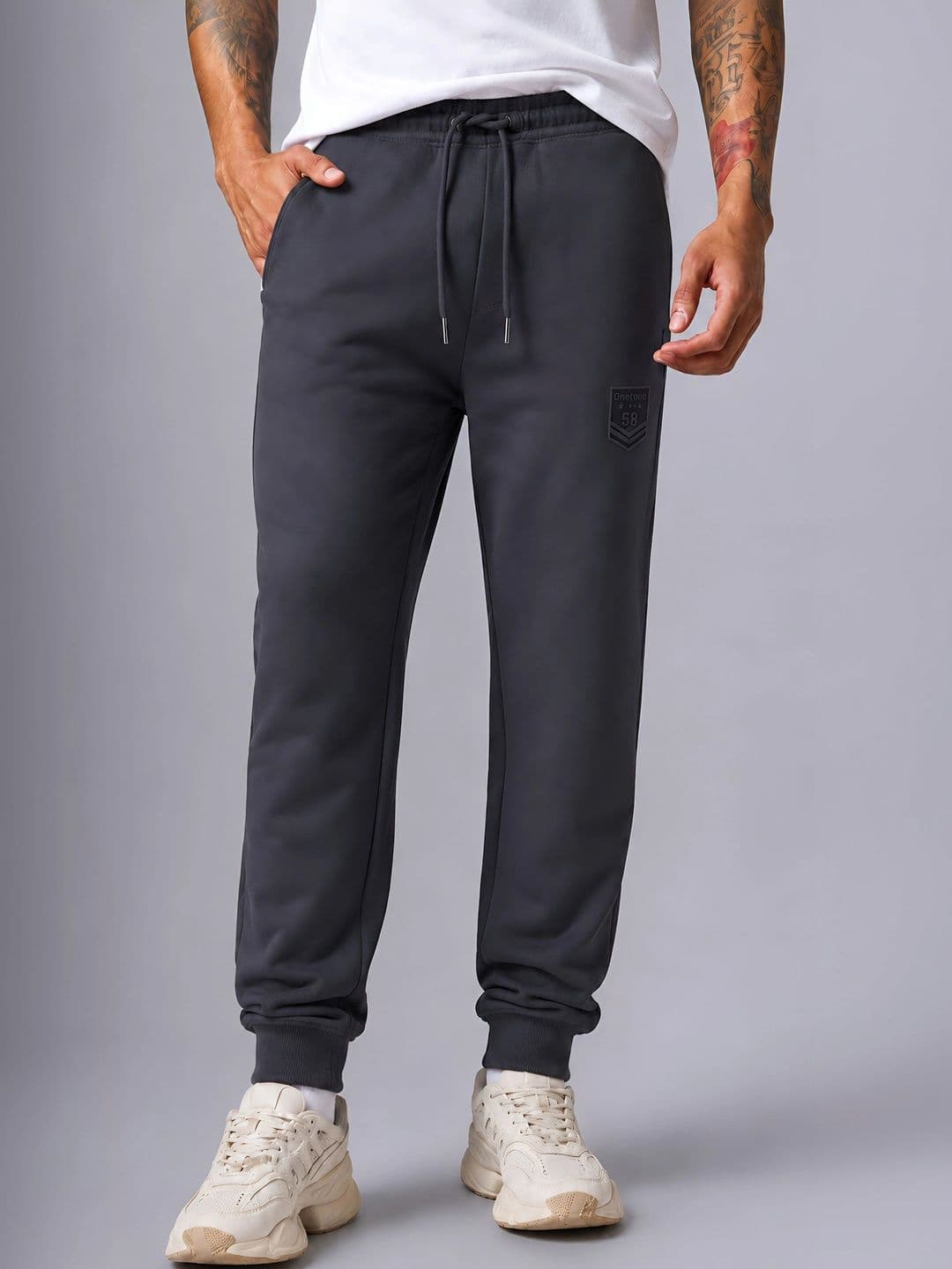 CLOTHIFY Men Regular Fit Brand Logo Training Joggers - view 1