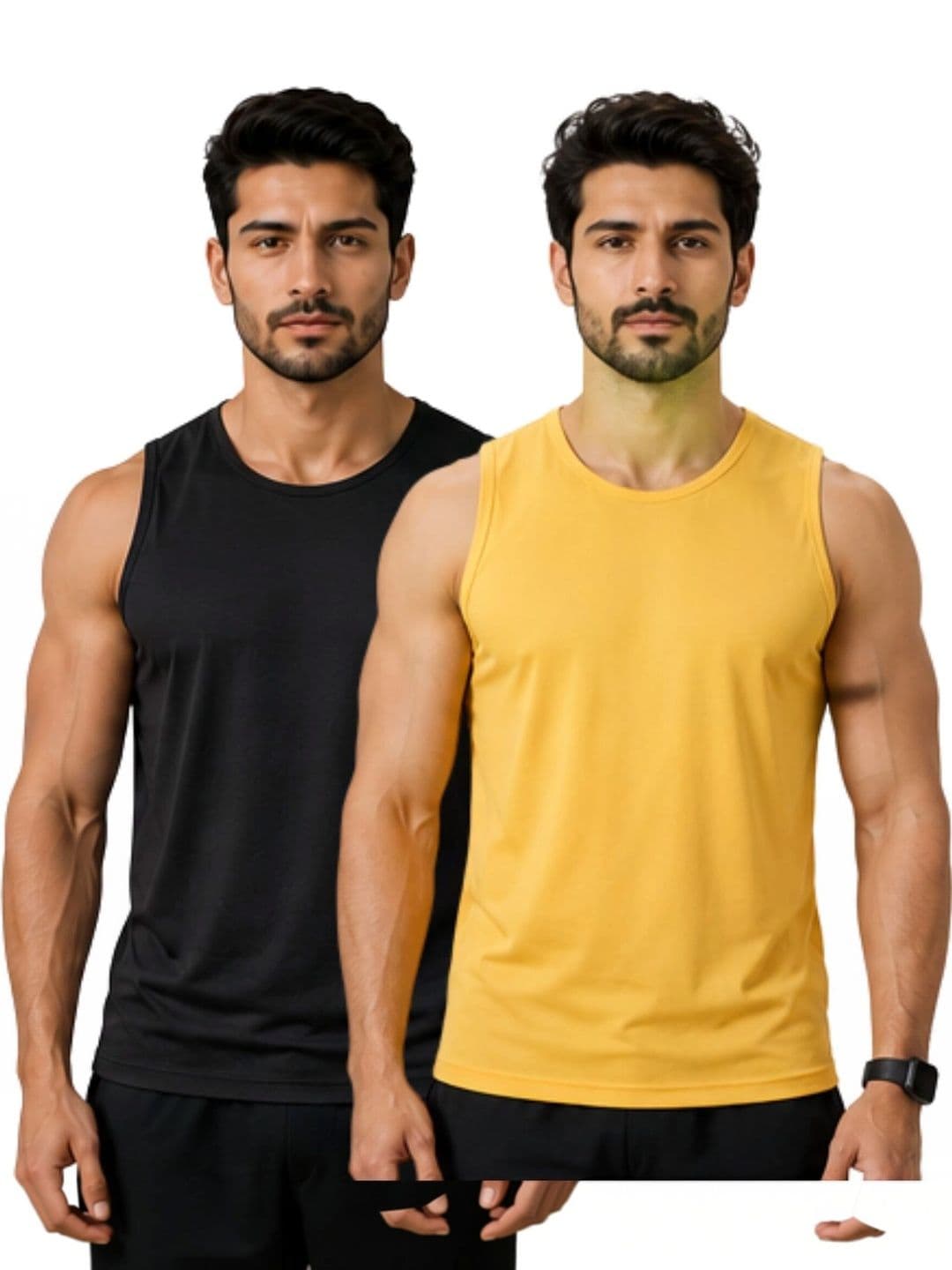 IndiCrafts Pack of 2 Gym Vest - view 1
