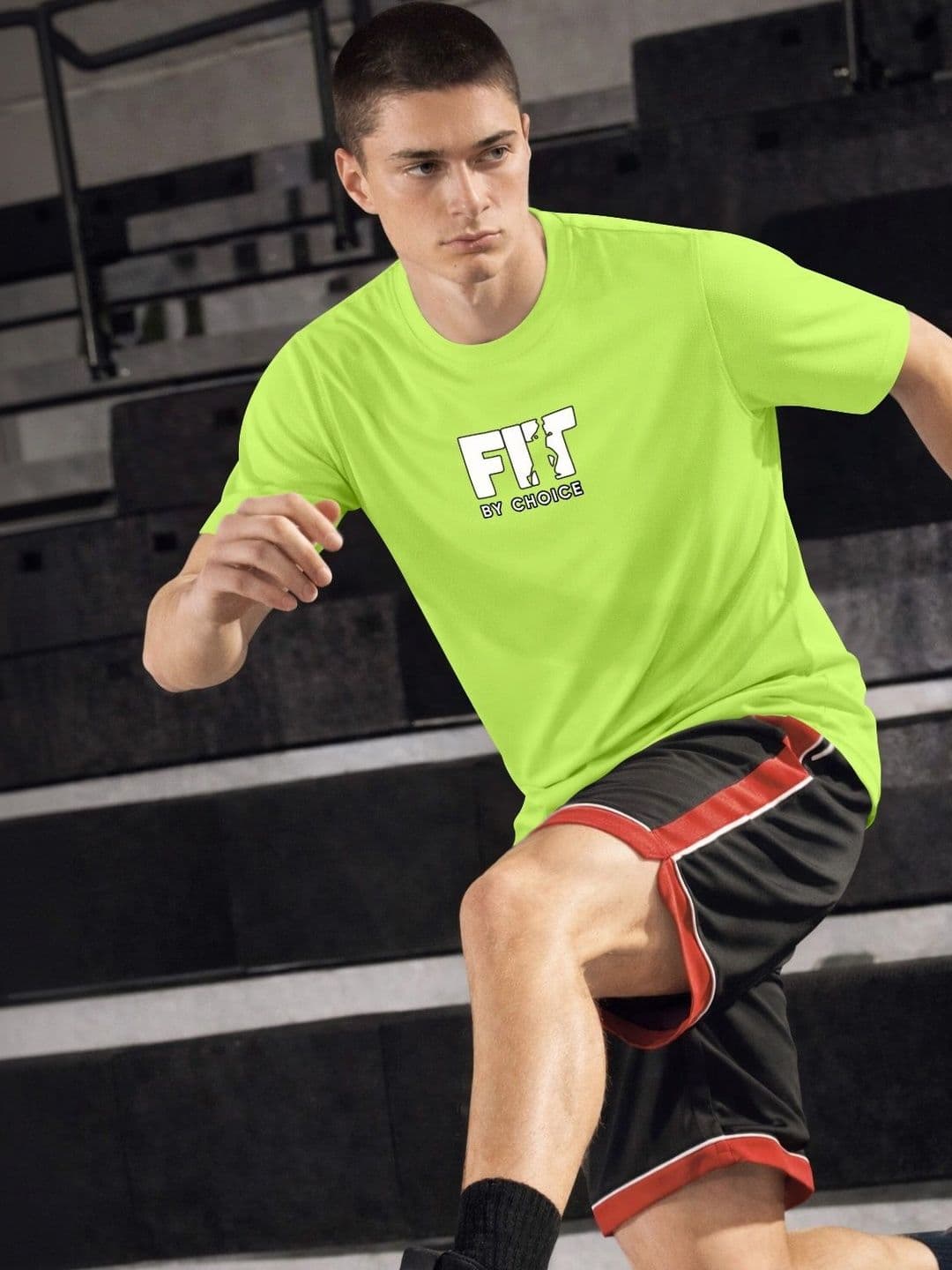 ENRIZZ X FITNESS EXCHANGE Men Typography Printed Dri-FIT T-shirt - view 1
