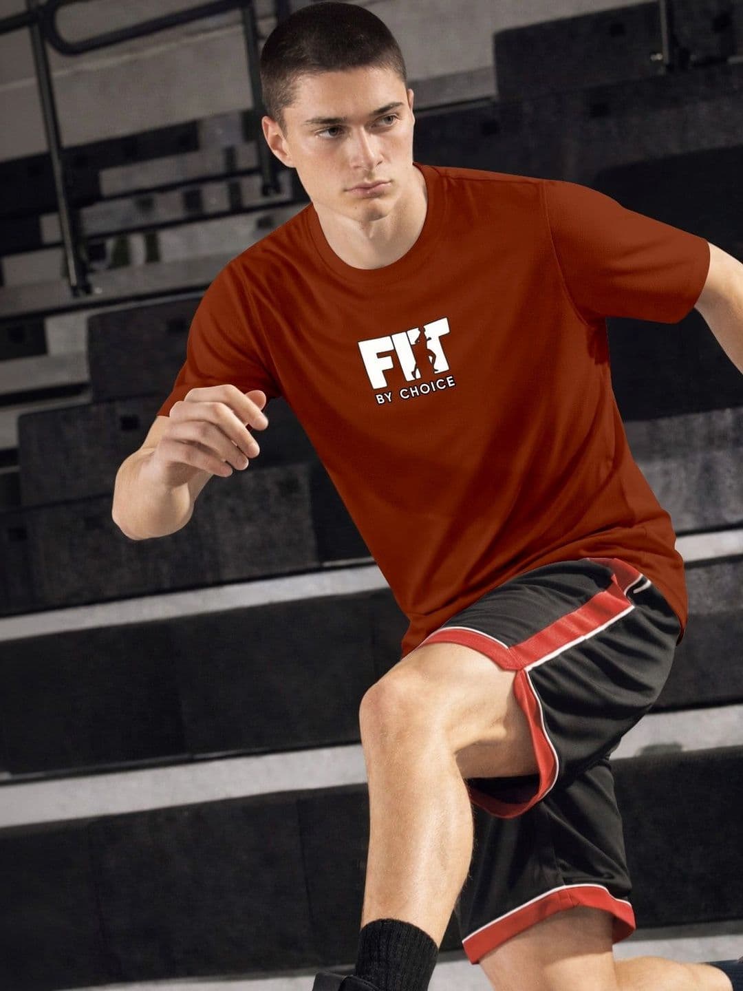 ENRIZZ X FITNESS EXCHANGE Men Typography Printed Dri-FIT T-shirt - view 1